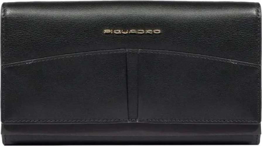 Кошелек женский Piquadro Ashley, кожа натуральная, черный [pd6463w134r/n]